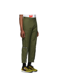 Helmut Lang Green Aviator Cargo Pants