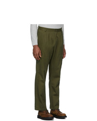 Han Kjobenhavn Green Cotton Twill Cargo Pants
