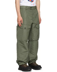Alexander McQueen Green Faille Cargo Pants
