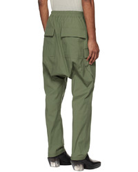 Rick Owens Green Long Cargo Pants