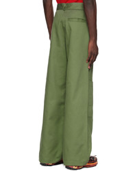 Spencer Badu Green Paneled Cargo Pants