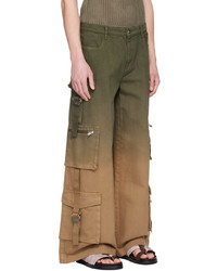 Dion Lee Khaki Multipocket Cargo Pants