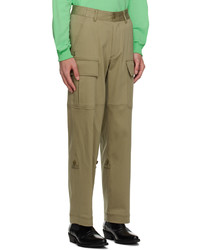 Kijun Khaki Paneled Cargo Pants