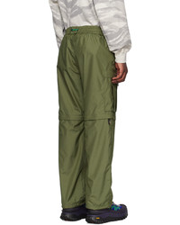 MONCLER GRENOBLE Khaki Zip Panel Cargo Pants