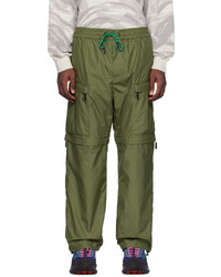 MONCLER GRENOBLE Khaki Zip Panel Cargo Pants