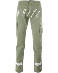 Off White New White Cargo Trousers