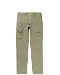 Incotex Slim Fit Cotton And Linen Blend Cargo Trousers
