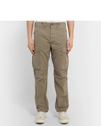 RRL Slim Fit Tapered Washed Cotton Cargo Trousers