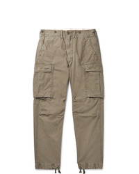 RRL Slim Fit Tapered Washed Cotton Cargo Trousers