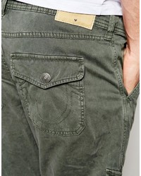 True Religion Slim Tapered Cargo Pants With Pocket Detailing