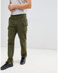 PS Paul Smith Straight Leg Military Trousers In Khaki