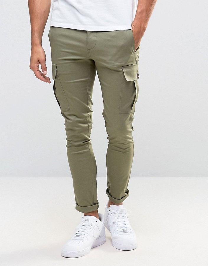 skinny cargo pants khaki