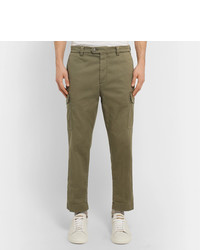 Brunello Cucinelli Tapered Cotton Blend Twill Cargo Trousers