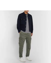Officine Generale Tapered Gart Dyed Lyocell Cargo Trousers
