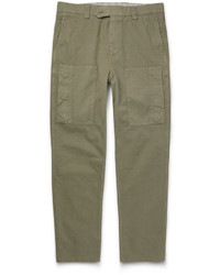 Brunello Cucinelli Tapered Washed Cotton Twill Cargo Trousers