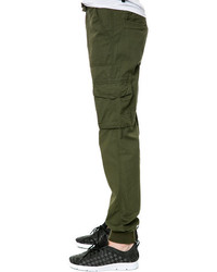 The Essentials The Basic Cargo Joggers In Olive