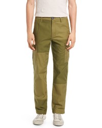 Frame Tonal Patchwork Cotton Cargo Pants In Rifle Green At Nordstrom