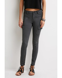 Forever 21 Zippered Cargo Pants