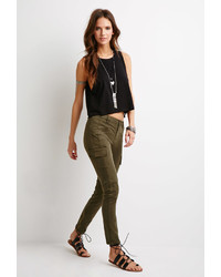 Forever 21 Zippered Cargo Pants