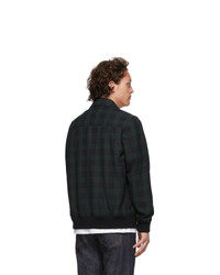 A.P.C. Green And Navy Sutherland Jacket