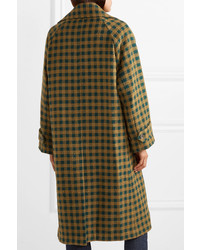 Sea Ethno Pop Oversized Checked Wool Blend Coat