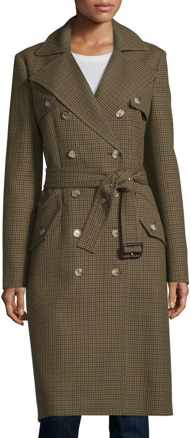 michael kors double breasted trench coat