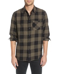 rag & bone Fit 3 Beach Regular Fit Buffalo Check Flannel Shirt In Army At Nordstrom