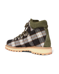 Diemme Roccia Med Checked Wool Ankle Boots