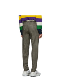 Acne Studios Acne S Beige And Brown Check Ryder Trousers