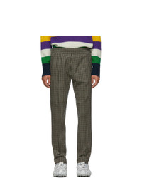Acne Studios Acne S Beige And Brown Check Ryder Trousers