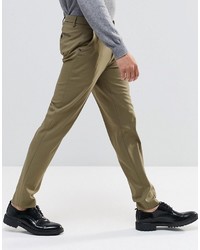 Asos Brand Skinny Pants In Khaki