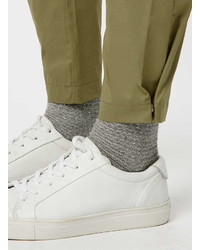 Topman Co Ord Collection Khaki Skinny Pants With Ankle Detail
