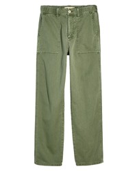 Madewell Cotton Everywear Pants In Washed Olive At Nordstrom