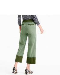 J.Crew Cropped Two Tone Chino Pant With Tie
