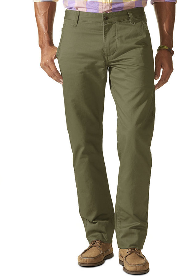 slim fit flat front trousers