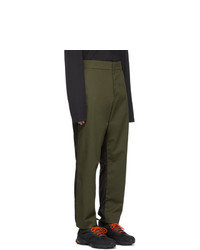 Moncler Genius Green And Black Nylon Trousers