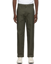 Naked & Famous Denim Green Canvas Work Pants