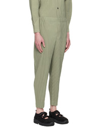 Homme Plissé Issey Miyake Green Monthly Color December Trousers