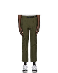 GOLDWIN Green One Tuck Trousers