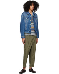 Beams Plus Green Pleated Trousers