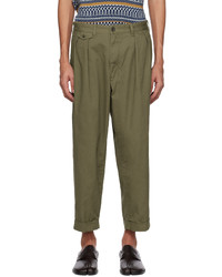 Beams Plus Green Pleated Trousers