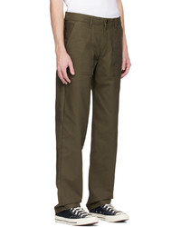 Naked & Famous Denim Green Work Trousers