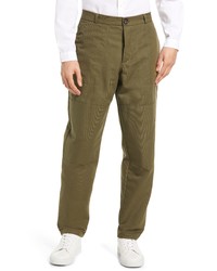 Oliver Spencer Judo Organic Cotton Crop Trousers In Green At Nordstrom