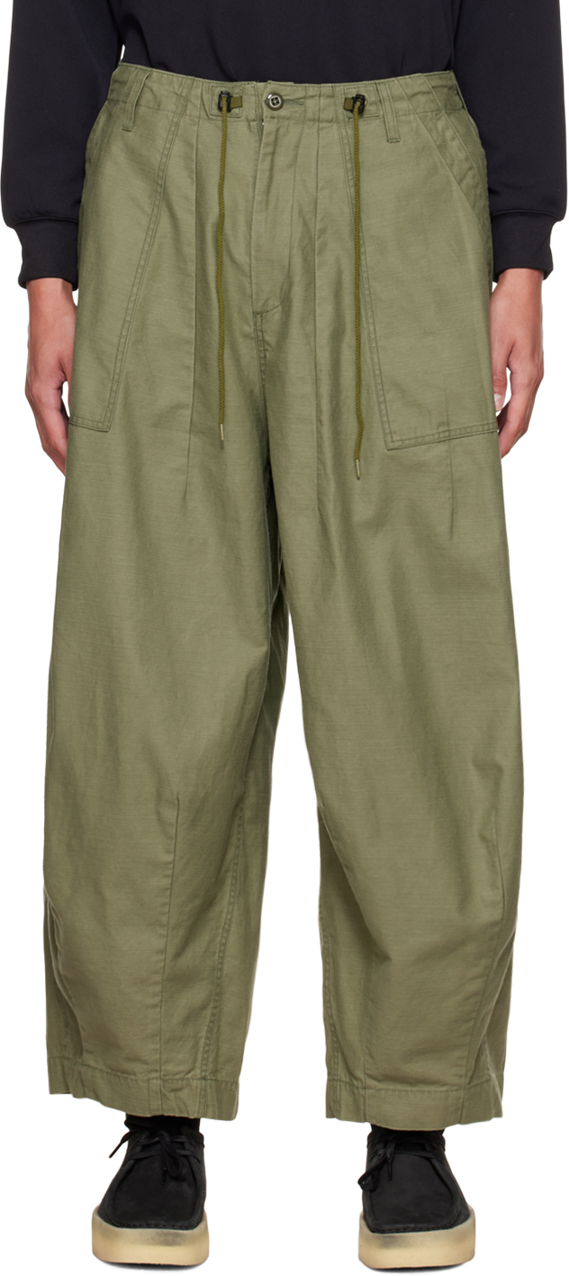 Needles Khaki Hd Trousers, $275 | SSENSE | Lookastic