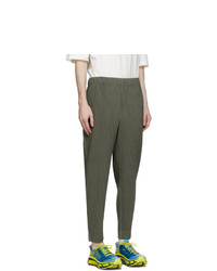 Homme Plissé Issey Miyake Khaki Monthly Colors June Trousers
