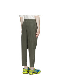 Homme Plissé Issey Miyake Khaki Monthly Colors June Trousers