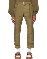 Sacai Khaki Quilted Trousers