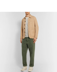 Oliver Spencer Linen And Cotton Blend Canvas Trousers