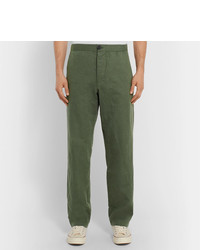 Oliver Spencer Linen And Cotton Blend Canvas Trousers