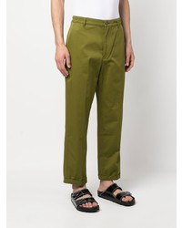 Kenzo Logo Patch Cropped Chinos